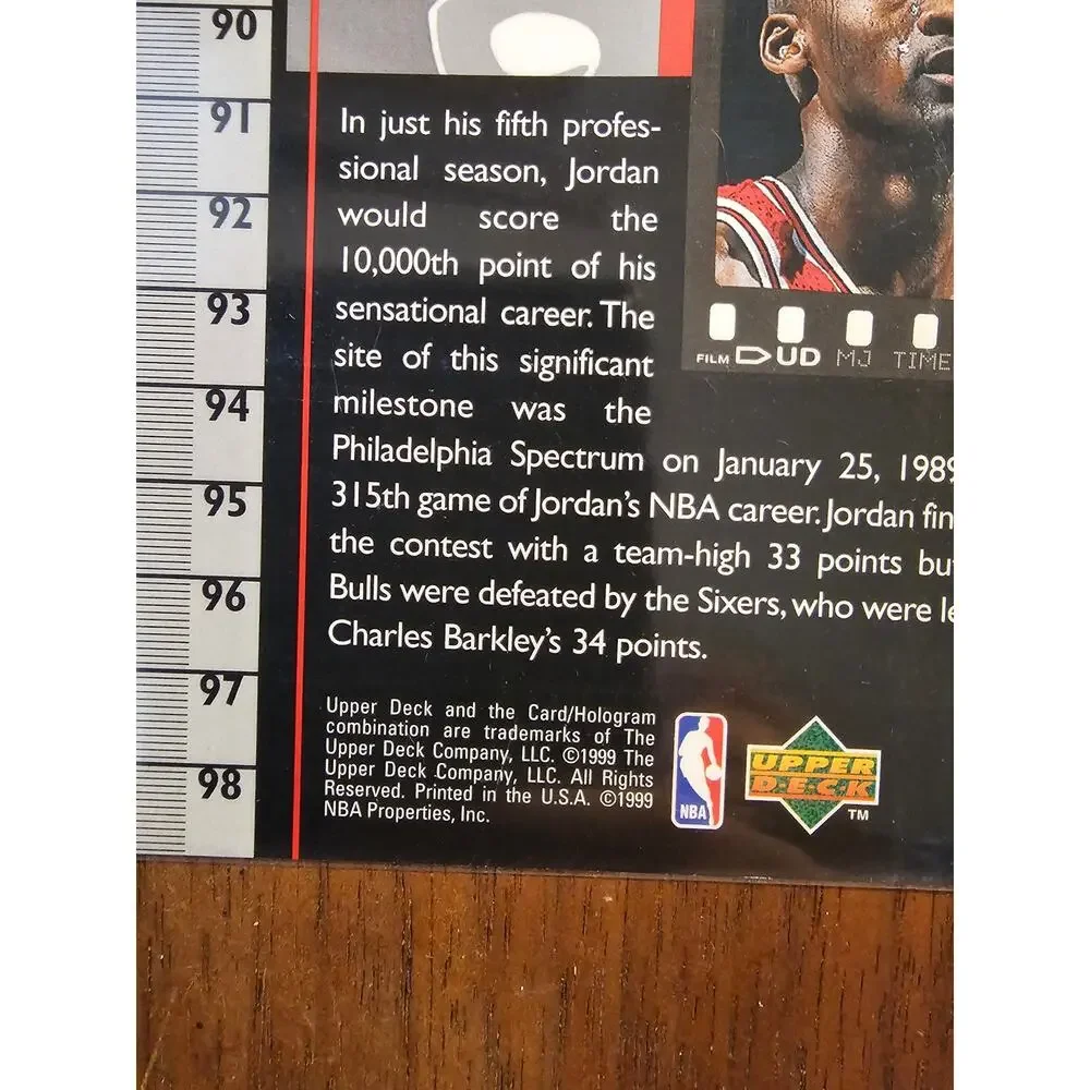 Michael Jordan 1999 Upper Deck #C5 - Scores 10,000th Point - MJ Retires - Jumbo